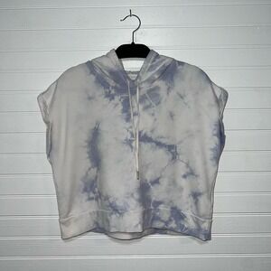 JONATHAN SIMKHAI Revolve Size Large Archer Sky Tie Dye Fun Casual Cropped Hoodie